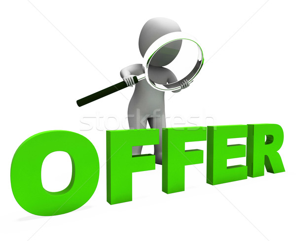 Offer 3d Character Shows Cheap Discounts Offers And Reduction Stock photo © stuartmiles