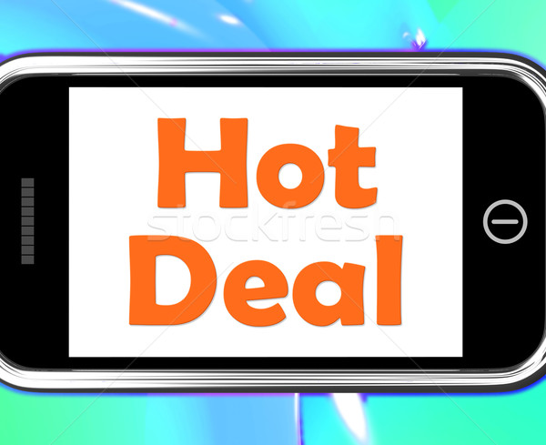 Hot deal telefoon verkoop opslaan tonen Stockfoto © stuartmiles