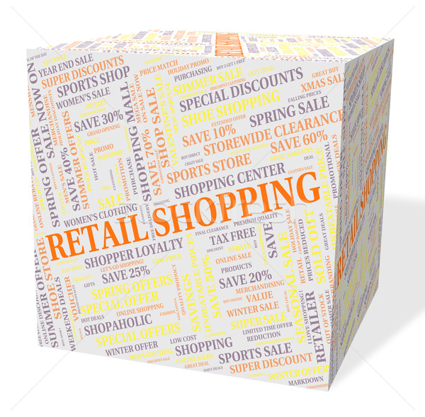 Retail Shopping Indicates Promotion Consumer And Consumerism Stock photo © stuartmiles