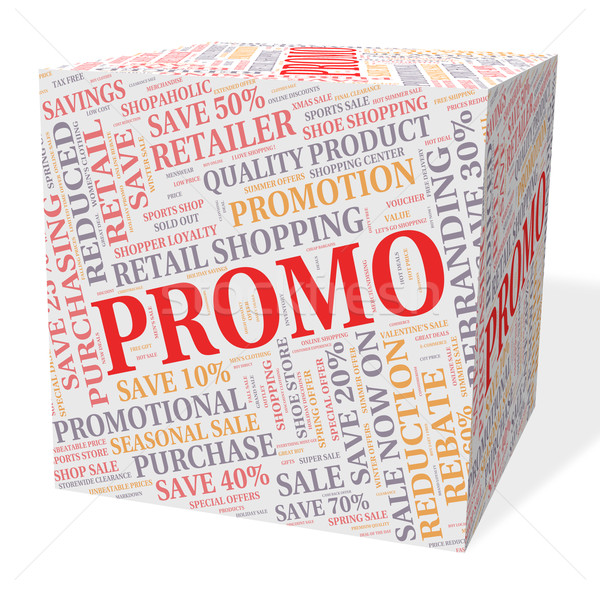 Promo kocka megtakarított pénz olcsó áru vásár Stock fotó © stuartmiles