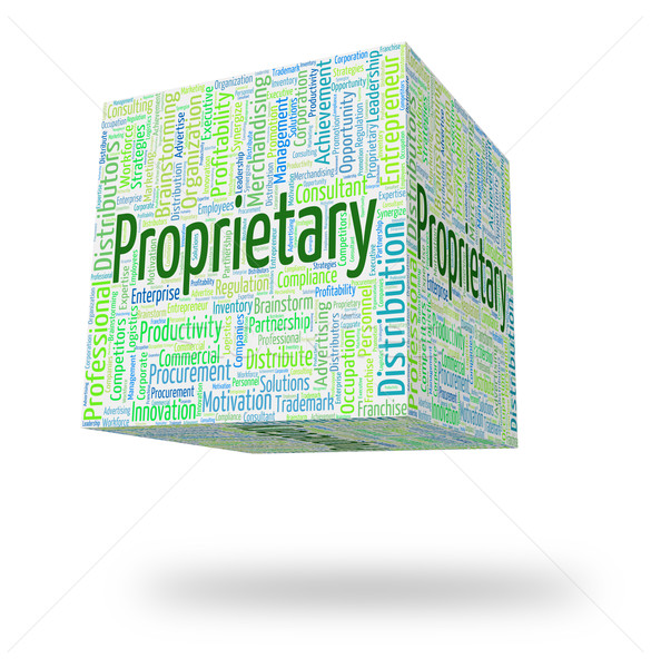 Proprietary Word Indicates Wordcloud Words And Possession Stock photo © stuartmiles