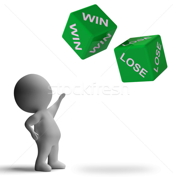 Win Lose Dice Showing Gamble Stock photo © stuartmiles