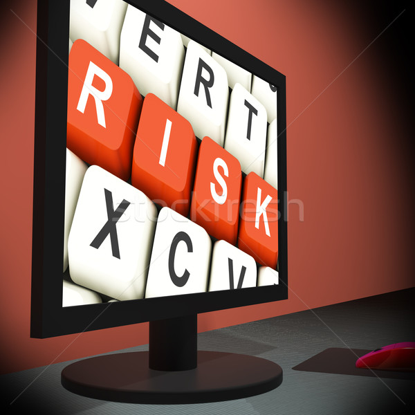Risico monitor wankel situatie gevaarlijk scherm Stockfoto © stuartmiles