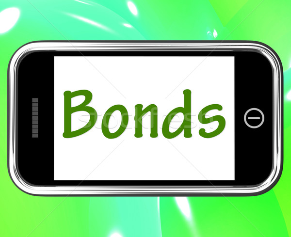 Bonds Smartphone Means Online Business Connections And Networkin Stock photo © stuartmiles