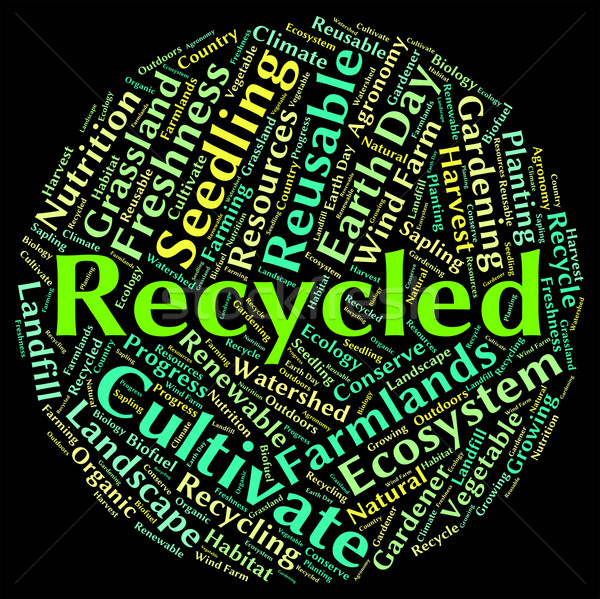 Recycled Word Shows Earth Friendly And Environmentally Stock photo © stuartmiles