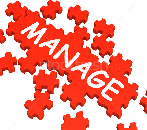 Manage Puzzle Shows Company Supervising  Stock photo © stuartmiles