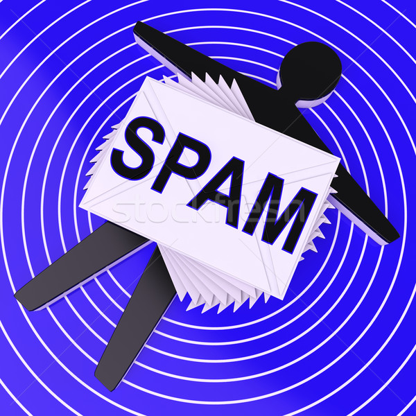 Spam Target Shows Unwanted Electronic Mail Inbox Stock photo © stuartmiles