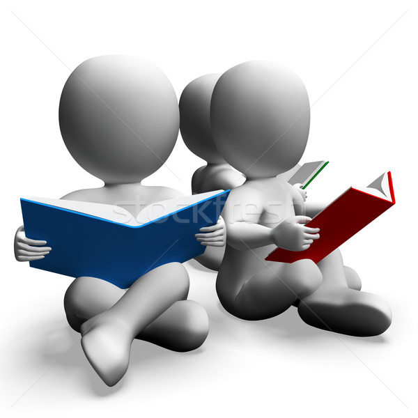 Students Reading Books Shows Education Stock photo © stuartmiles
