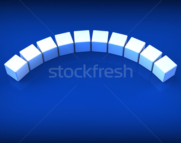 Ten Blank Dice Shows Copyspace For 10 Letter Word Stock photo © stuartmiles
