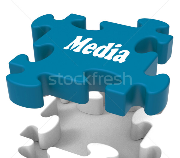 Media Jigsaw Shows Tvs News Newspapers Radio Or Tv Stock photo © stuartmiles