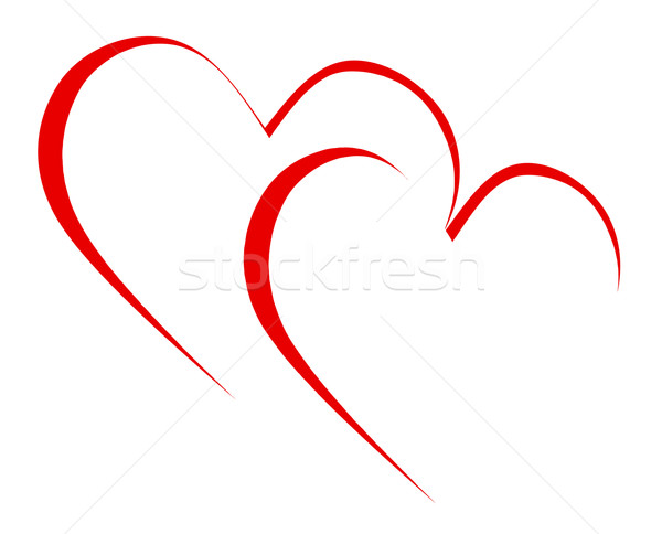 Intertwined Hearts Mean Romanticism Togetherness And Passion Stock photo © stuartmiles