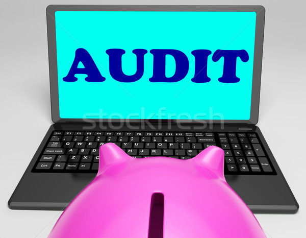 Auditoría portátil auditor análisis significado Foto stock © stuartmiles