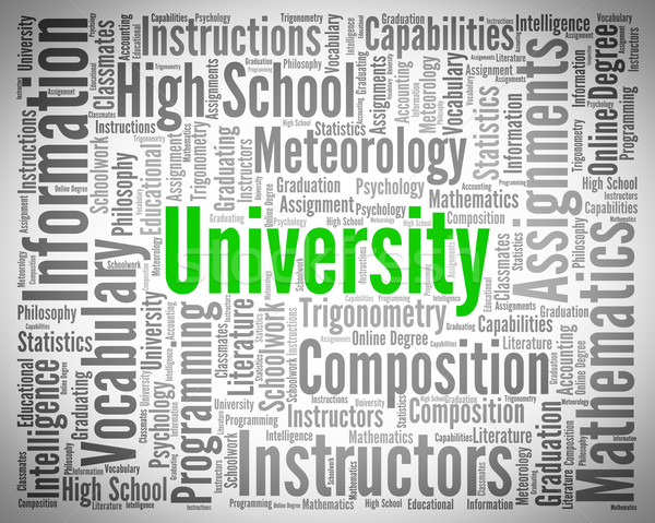 University Word Indicates Varsity Academy And Varsities Stock photo © stuartmiles
