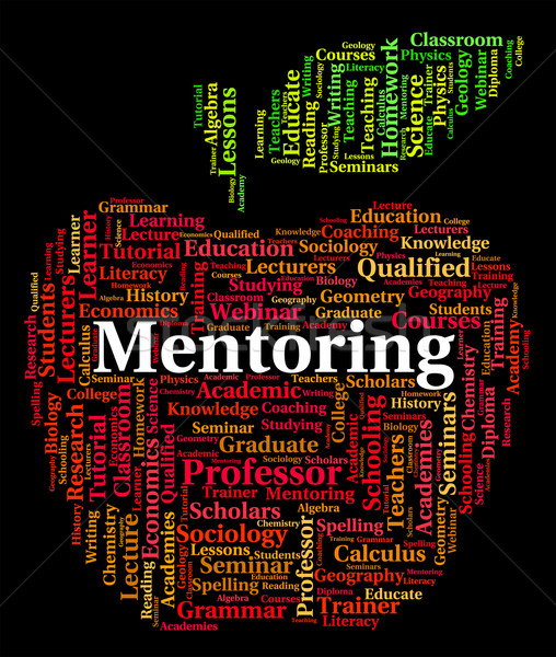 Mentoring Word Indicates Consultant Guide And Confidants Stock photo © stuartmiles