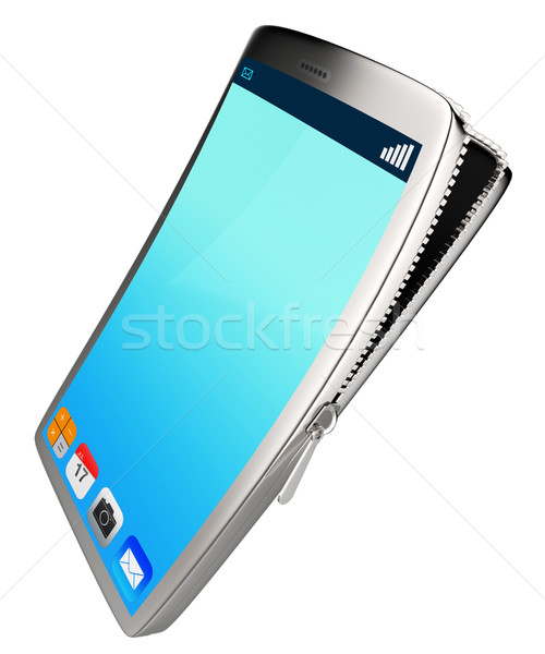 Phone Contents Represents Application Software And Phones Stock photo © stuartmiles