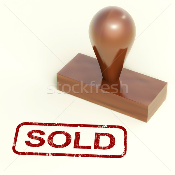 Sold Stamp Showing Selling Or Purchasing Stock photo © stuartmiles