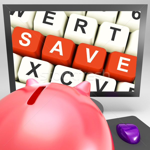 Save Keys On Monitor Shows Retails Stock photo © stuartmiles