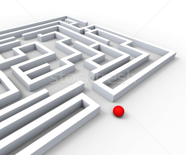 Complicated Maze Shows Complexity And Challenges Stock photo © stuartmiles