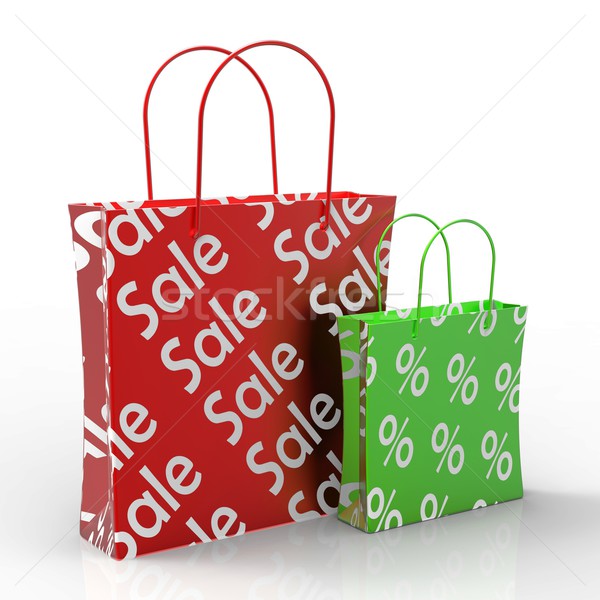 Sale Shopping Bags Showing Reductions Stock photo © stuartmiles