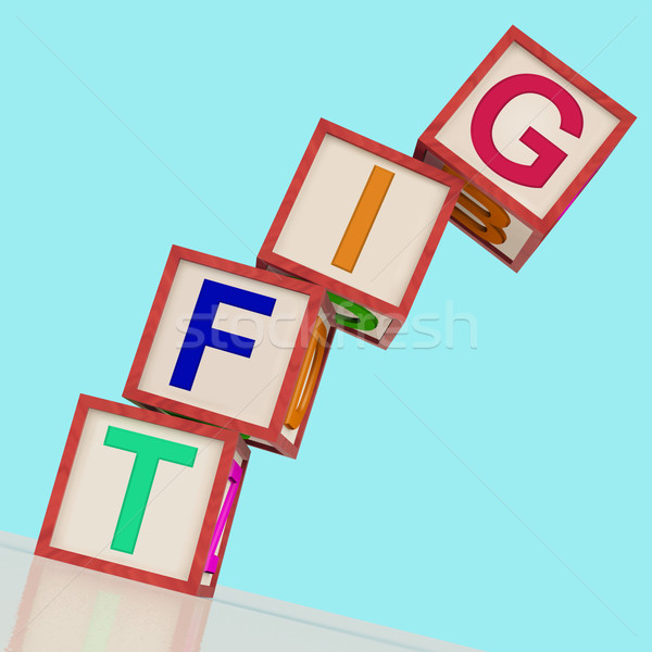 Gift Blocks Mean Present Contribution Or Giving Stock photo © stuartmiles