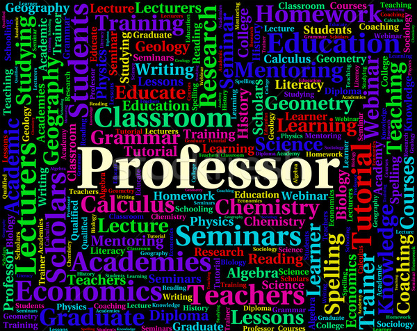 Professor Word Shows Lecturers Professors And Teaching Stock photo © stuartmiles