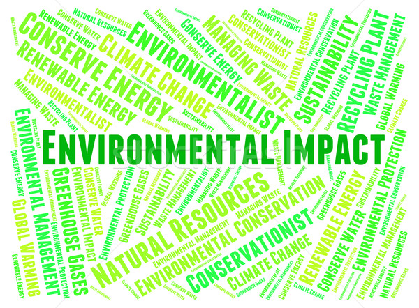 Environmental Impact Shows Words Earth And Environmentally Stock photo © stuartmiles