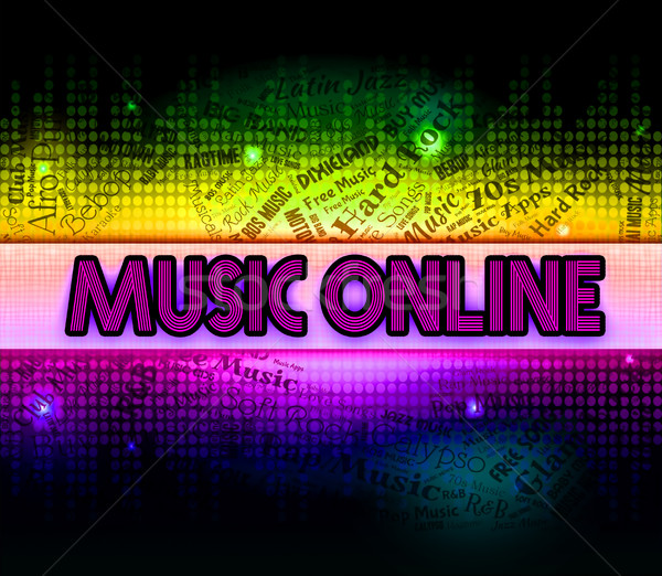 Música línea world wide web acústico sonido Internet Foto stock © stuartmiles