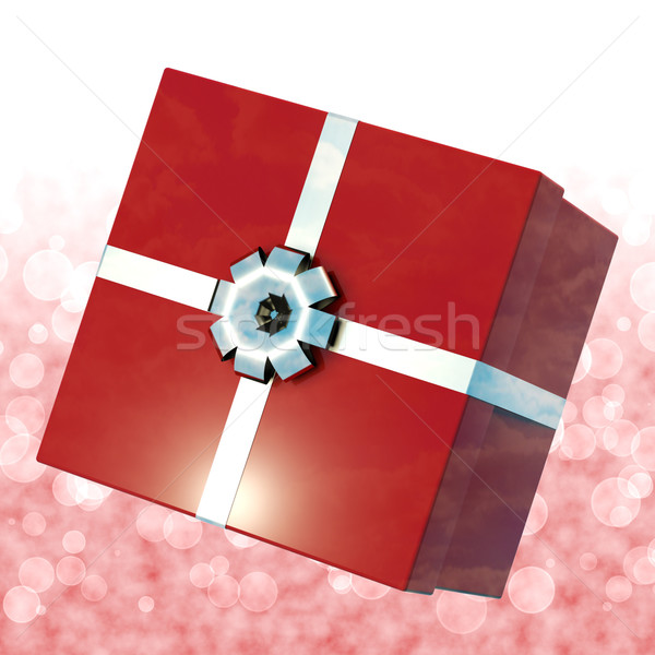 Red Giftbox With Bokeh Background For Girls Birthday Stock photo © stuartmiles