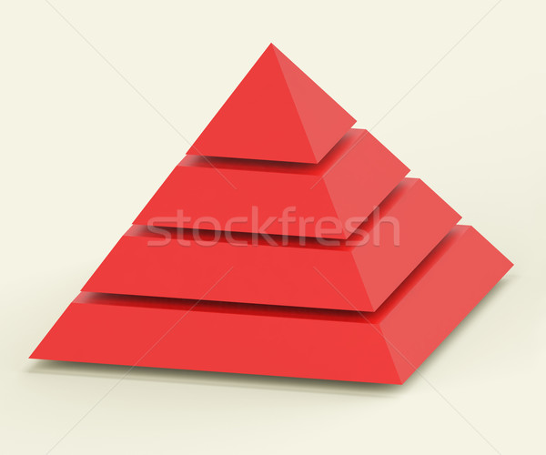 Pyramid With Segments Showing Hierarchy Or Progress Stock photo © stuartmiles