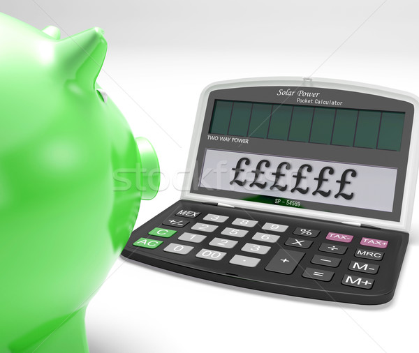 Pounds Calculator Shows UK Interest On Wealth Stock photo © stuartmiles