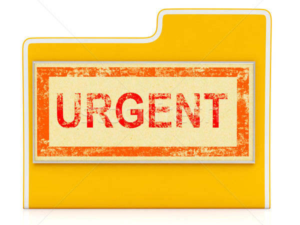 Urgent File Shows Speedy Rush Priority Data Stock photo © stuartmiles