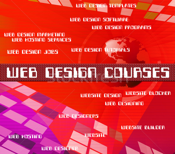 Web Design Courses Shows Www Program And Designs Stock photo © stuartmiles