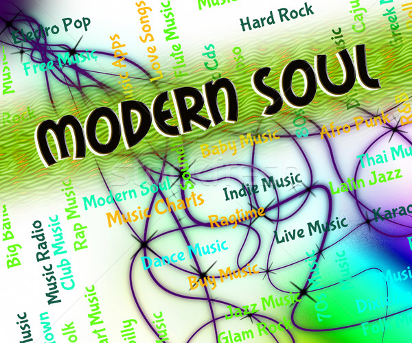 Stock photo: Soul Music Means Up To Date And Melody