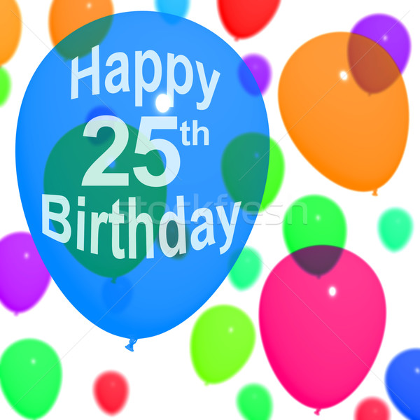 Multicolored Balloons For Celebrating A 25th or Twenty Fifth Bir Stock photo © stuartmiles