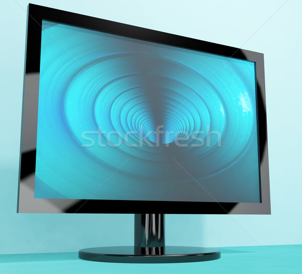 Tv izlemek mavi girdap resim yüksek çözünürlüklü Stok fotoğraf © stuartmiles