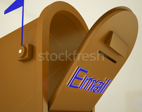 Opened Email Box Showing Electronic Mails Stock photo © stuartmiles