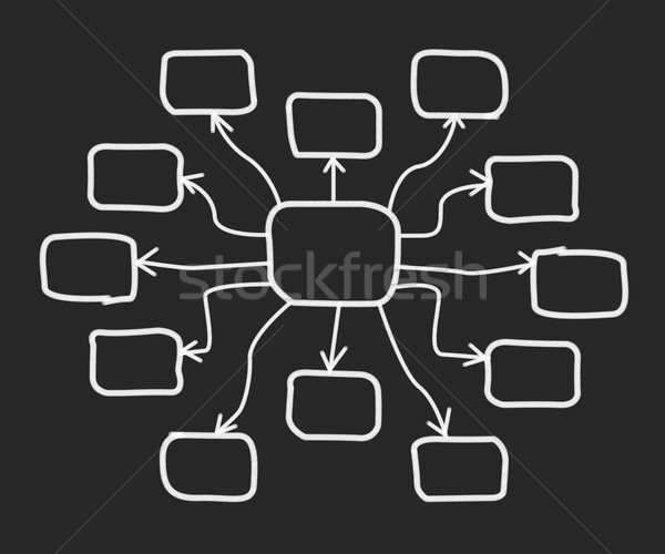 Blank Output Diagram Shows Schematic Plan Outflow Chart Stock photo © stuartmiles