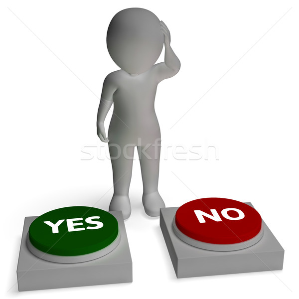 Yes No Buttons Shows Accept Or Refuse Stock photo © stuartmiles