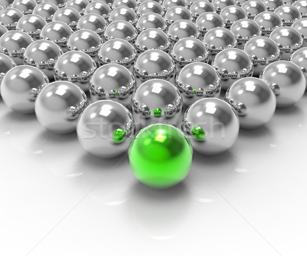 Leading Metallic Ball Showing Leadership Or Winning Stock photo © stuartmiles