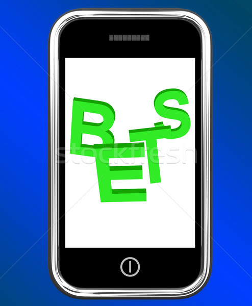 Bets On Phone Showing Online Or Internet Gambling Stock photo © stuartmiles