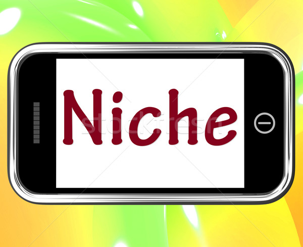 Niche Smartphone Shows Web Opening Or Specialty Stock photo © stuartmiles