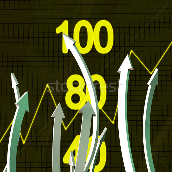 Progress Arrows Represents Business Graph And Advance Stock photo © stuartmiles