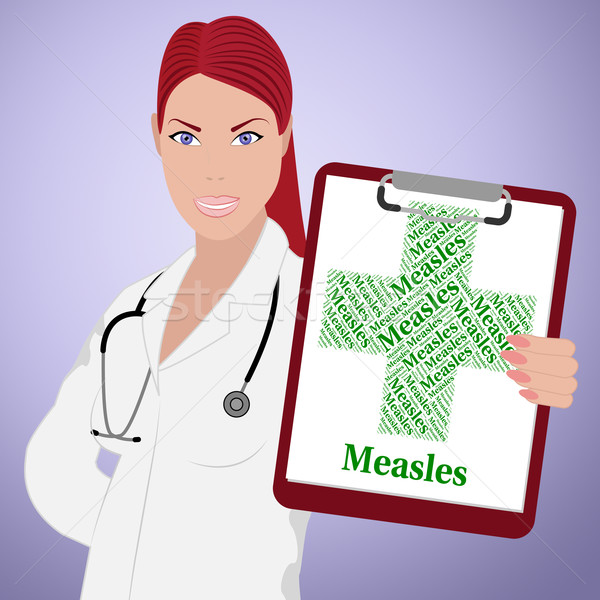Measles Word Indicates Poor Health And Ailment Stock photo © stuartmiles