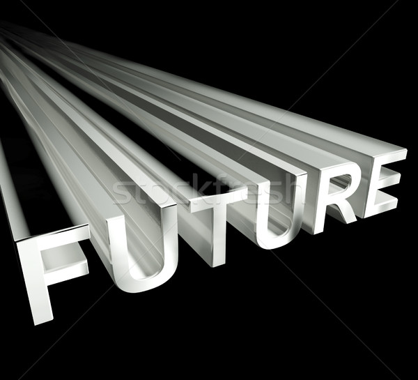 Zukunft Text weiß 3D Symbol Verbesserung Stock foto © stuartmiles