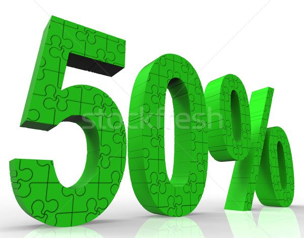 Stock photo: 50 Sign Shows Sales Discount And Promotions