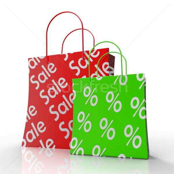 Sale Shopping Bags Shows Reductions Stock photo © stuartmiles