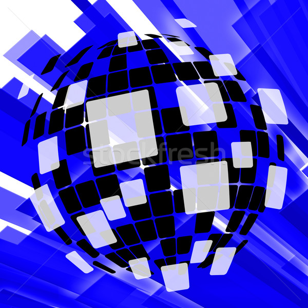 Nowoczesne disco ball cyfrowe znaczenie sztuki Zdjęcia stock © stuartmiles