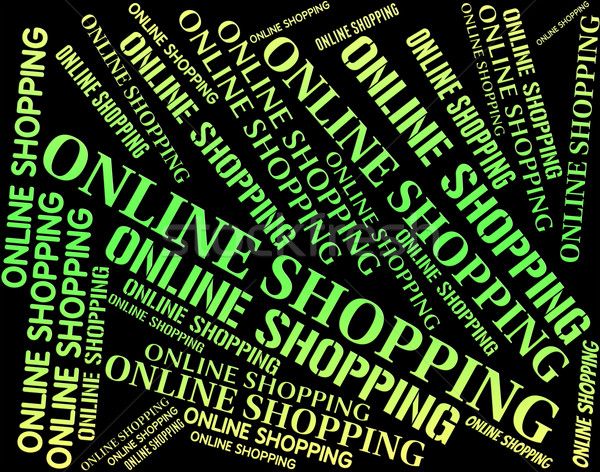 Online Shopping Shows World Wide Web And Commerce Stock photo © stuartmiles