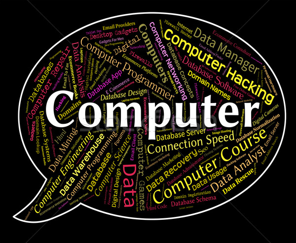 Computer woord verbinding tekst www bewerker Stockfoto © stuartmiles