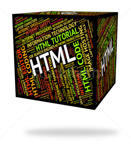 Html palabra hipertexto idioma código palabras Foto stock © stuartmiles